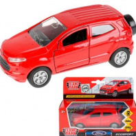 Машина металл FORD ecosport, 12 см, дв., багаж., инерц., красн., кор. Технопарк в кор.2*24шт Калининград