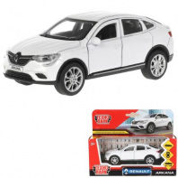 Машина металл RENAULT 12 см, откр дв, багаж, инерц, белый, в кор. Технопарк в кор.2*36шт Калининград