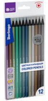 Карандаши цветные металлик Berlingo "SuperSoft. Metallic", 12цв., заточен., европодвес Калининград