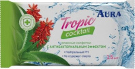 Салфетки влажные Aura "Tropic coctail", 15шт., освежающие, ассорти Салфетки влажные Aura "Tropic coctail", 15шт., освежающие, ассорти Калининград