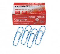 Скрепки металлические овальные цветные "Зебра" 28 мм (СКР-3139) 100 шт в карт.кор.,кратно 10 Калининград