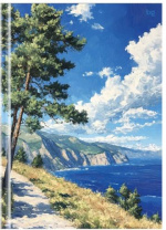 Бизнес-блокнот А4, 80л., BG "Пейзаж", глянцевая ламинация Калининград