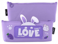 Пенал - косметичка Alingar, ПВХ, молния, 90 х 210 мм, "Bunny love you forever", фиолетовый, заячьи ушки (надпись LOVE) Пенал - косметичка Alingar, ПВХ, молния, 90 х 210 мм, "Bunny love you forever", фиолетовый, заячьи ушки (надпись LOVE) Калининград