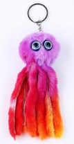 Брелок пушистик "Осьминог", 11 см, цвет микс   9672554 Калининград