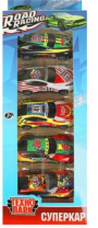 Машина металл ROAD RACING набор СУПЕРКАР 7,5 см, 5 шт,в ассорт, кор. Технопарк в кор.2*108шт Калининград