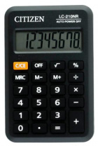 Калькулятор карманный Citizen LC-210NR, 8 разрядов, питание от батарейки, 64*98*12мм, черный Калькулятор карманный Citizen LC-210NR, 8 разрядов, питание от батарейки, 64*98*12мм, черный Калининград