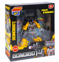 Трансформер робот-строительная техника, 2в1 BONDIBOT Bondibon, экскаватор-погрузчик, цвет синий, ВОХ Калининград