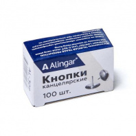 Кнопки канцелярские гвоздики Alingar, никелированные, картон. уп. 100 шт. Кнопки канцелярские гвоздики Alingar, никелированные, картон. уп. 100 шт. Калининград