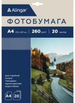 Фотобумага односторонняя Alingar, А4, 20 л., глянцевая, водостойкая, 260 г/м2 Фотобумага односторонняя Alingar, А4, 20 л., глянцевая, водостойкая, 260 г/м2 Калининград