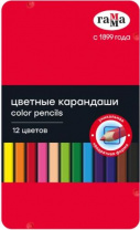 Карандаши цветные Гамма, 12цв., квадратные, заточен., метал. пенал Карандаши цветные Гамма, 12цв., квадратные, заточен., метал. пенал Калининград