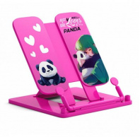Подставка для книг пластиковая ErichKrause Panda Hugs, розовый 63533 Калининград
