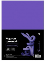 Картон цветной А4, BG, 20л., тонированный, фиолетовый, 220г/м2 Картон цветной А4, BG, 20л., тонированный, фиолетовый, 220г/м2 Калининград